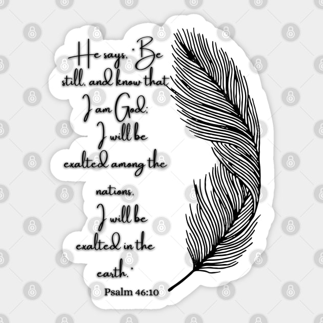 Psalm 46 10, Bible Verse, Famous Bible Verses Sticker by AbstractArt14